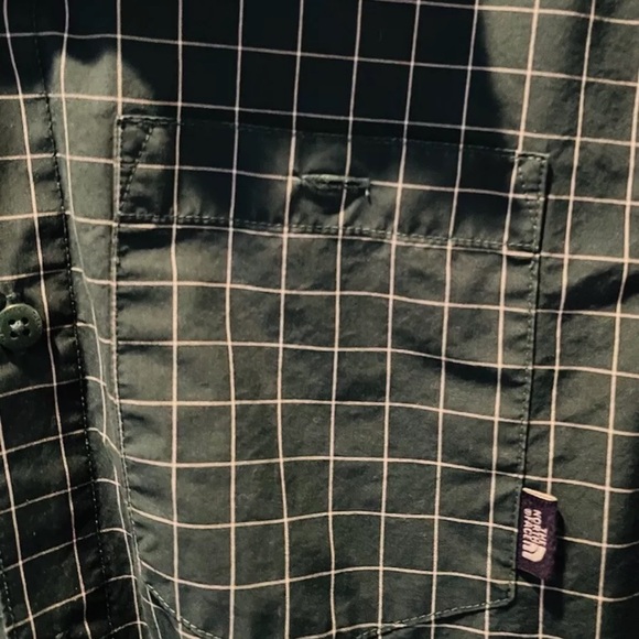 The North Face  Shirt Mens Size Small Green Plaid Long Sleeve Button - Picture 8 of 15